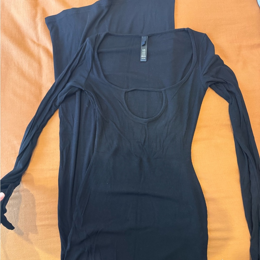 SKIMS Black Soft Lounge Dress with Keyhole - Picture 5 of 5